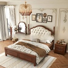 Giường Ngủ Gỗ Sồi Tự Nhiên Cao Cấp, Sang Trọng - GNTN060