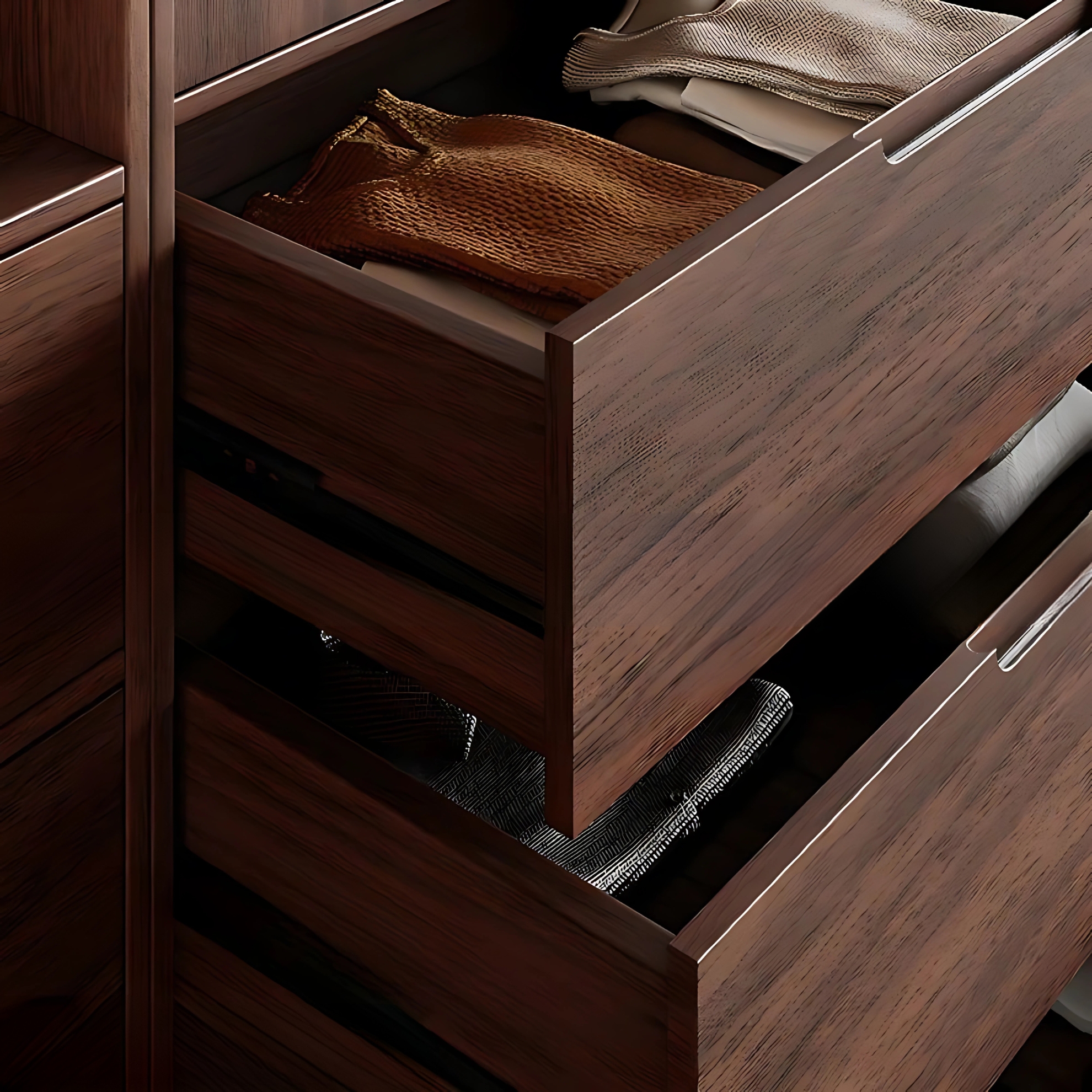 Tủ Quần Áo Cửa Lùa Thiết Kế Tối Giản Tone Nâu Trầm - TAL091 - Hình ảnh 3