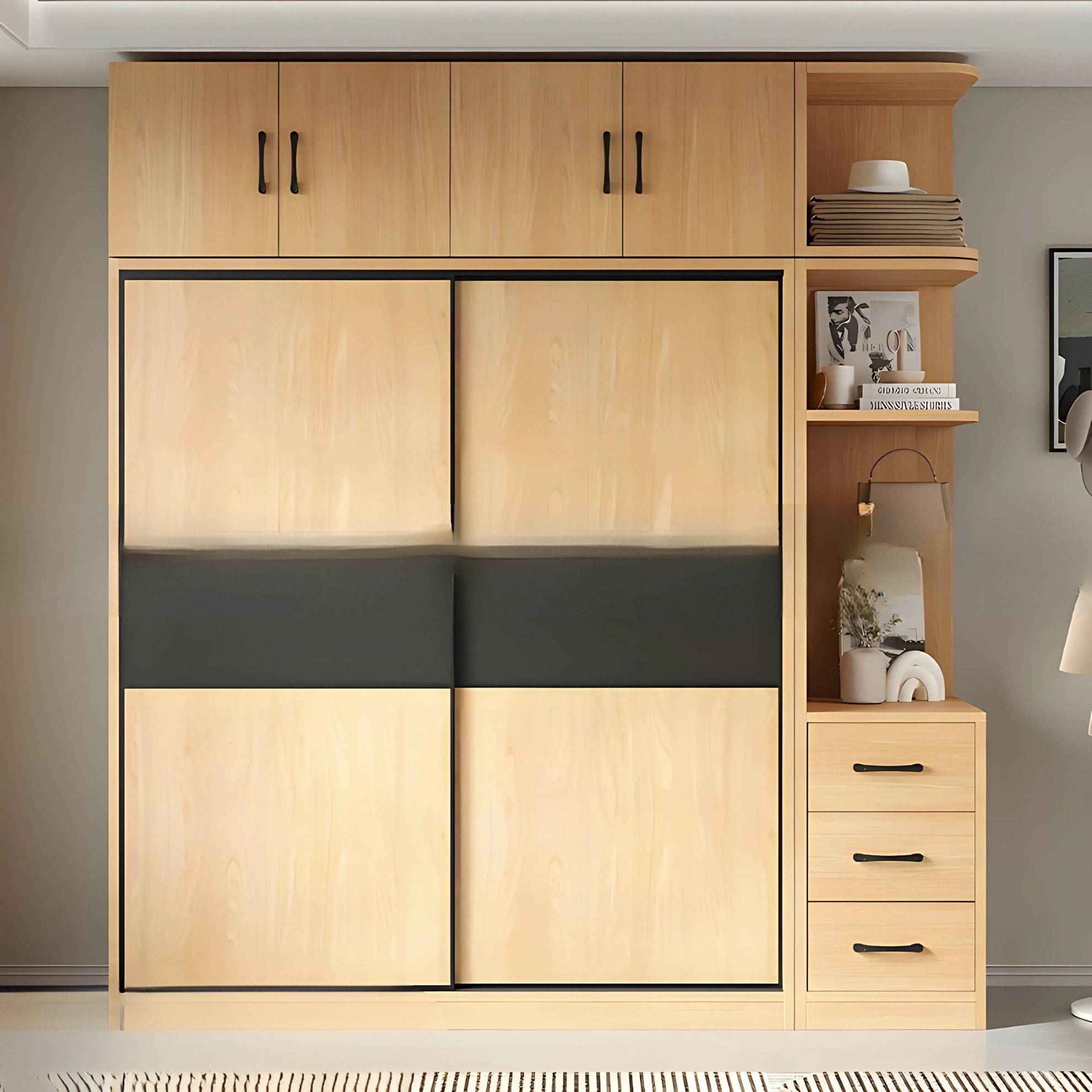 Tủ Quần Áo Cửa Lùa Kiểu Dáng Hiện Đại Thời Thượng - TAL100 - Hình ảnh 5