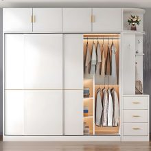 Tủ Quần Áo Cửa Lùa Tone Trắng Sang Trọng Đẳng Cấp - TAL092